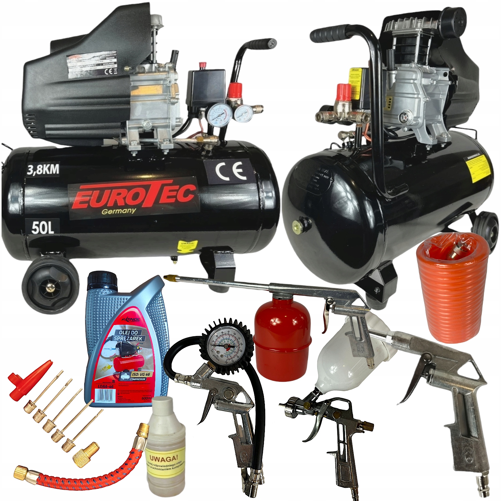 Eurotec 50L/8 olejový kompresor 50 l 8 bar